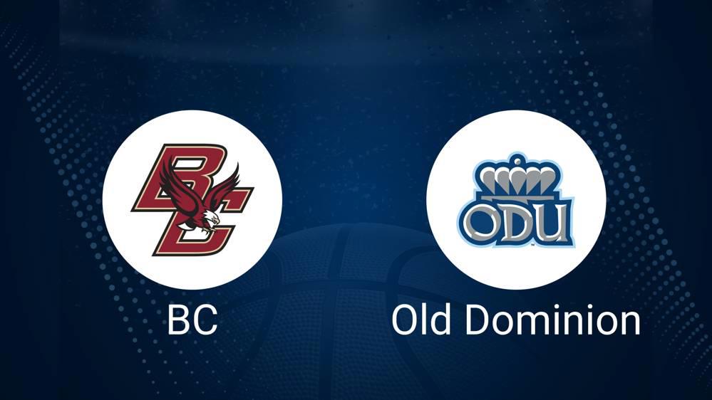 How to Watch Boston College vs. Old Dominion on TV or Live Stream - November 24